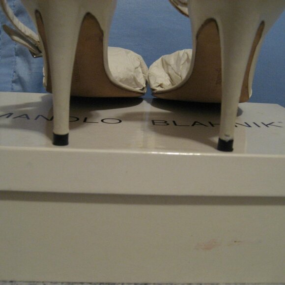 Manolo Blahnik Studded Strappy Heel Sandals - Picture 10 of 16